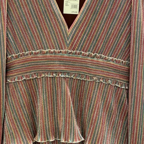 SAYLOR Alison Dress in Metallic Rainbow. - Picture 5 of 7